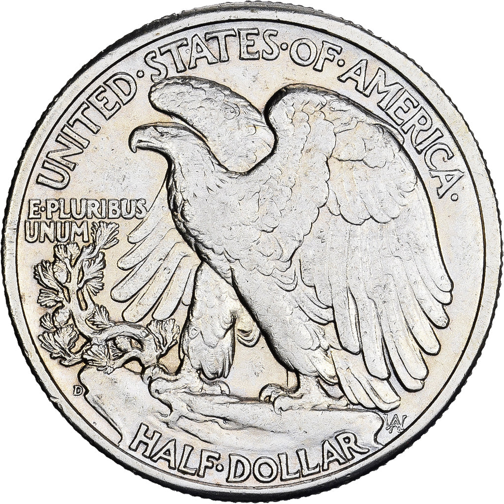 États-Unis, Half Dollar, Walking Liberty, 1944, Philadelphie, Argent, TB+