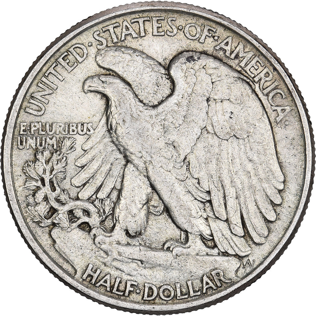Stati Uniti, Half Dollar, Walking Liberty, 1944, Philadelphia, Argento, MB+