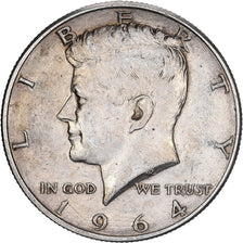 Stati Uniti, Half Dollar, Kennedy Half Dollar, 1964, Philadelphia, Argento, BB