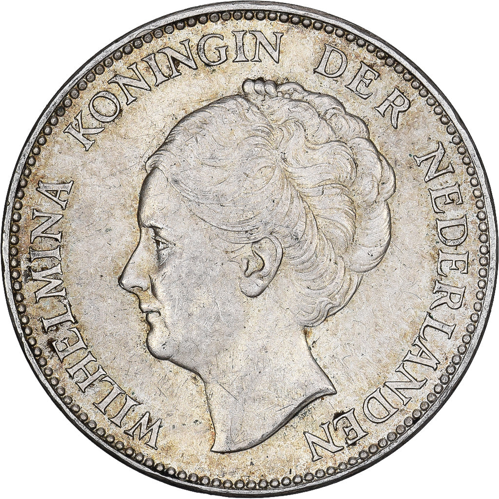 Países Baixos, Wilhelmina I, Gulden, 1940, Prata, AU(55-58), KM:161.1