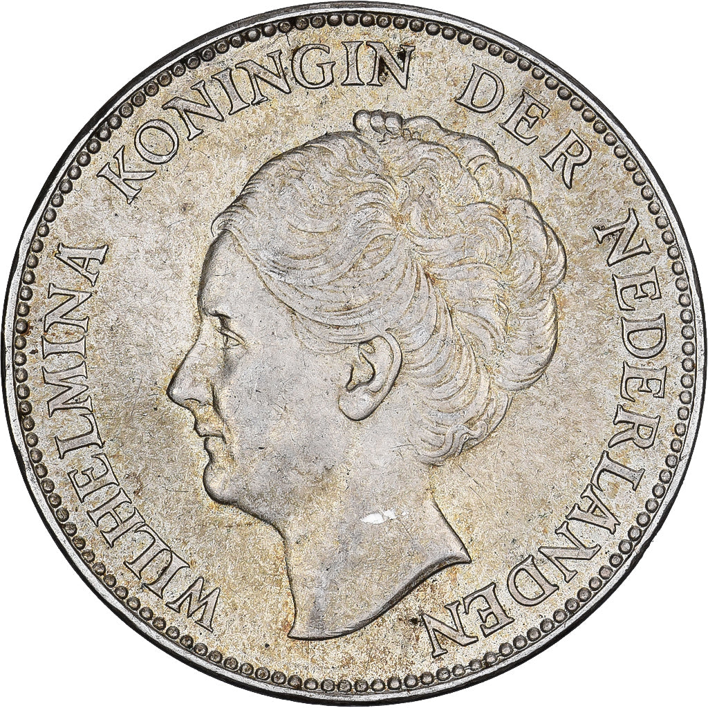 Holandia, Wilhelmina I, Gulden, 1940, Srebro, AU(55-58), KM:161.1