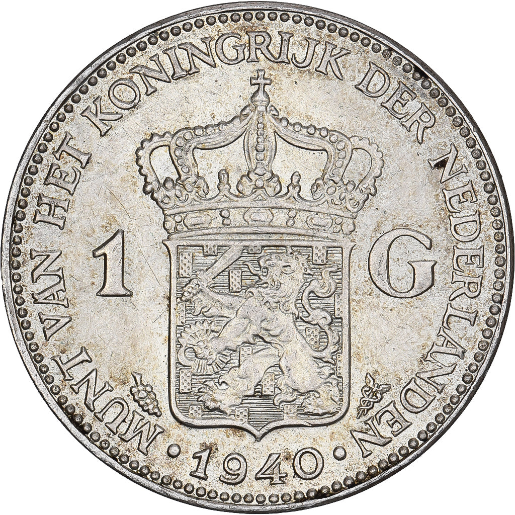 Pays-Bas, Wilhelmina I, Gulden, 1940, Argent, SUP, KM:161.1