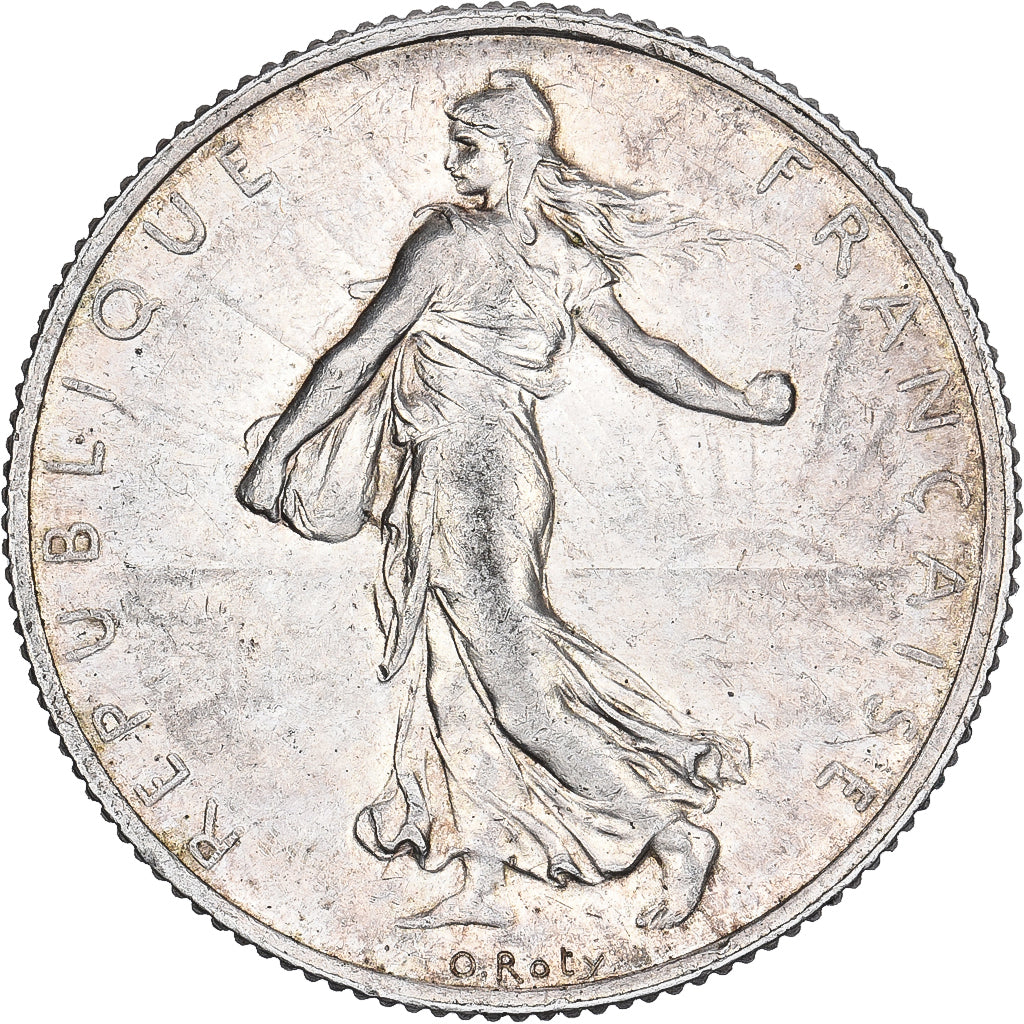 Francja, 2 Francs, Semeuse, 1920, Paris, Srebro, AU(50-53), Gadoury:532