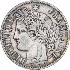 France, 2 Francs, Cérès, 1887, Paris, Silver, EF(40-45), Gadoury:530a