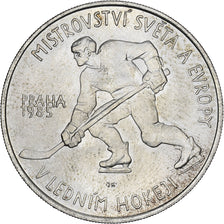 Czechosłowacja, 100 Korun, 1985, Ice Hockey Championship, Srebro, AU(55-58)