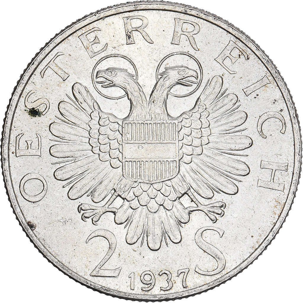 Austria, 2 Schilling, 1937, Silver, AU(55-58), KM:2859