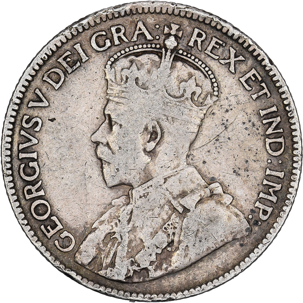 Canadá, George V, 25 Cents, 1919, Royal Canadian Mint, Prata, VF(30-35), KM:24