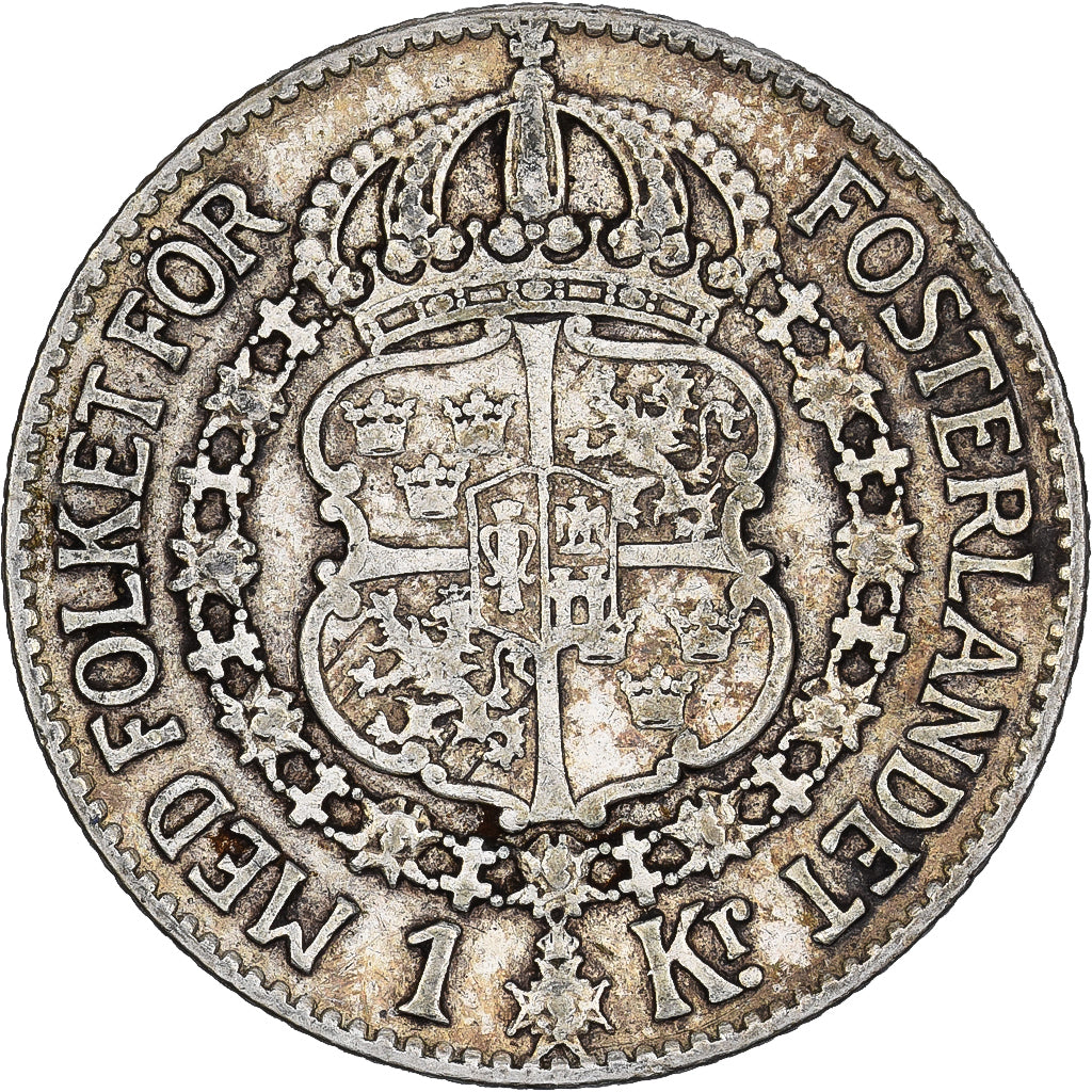 Suède, Gustaf V, Krona, 1937, Argent, TTB, KM:786.2