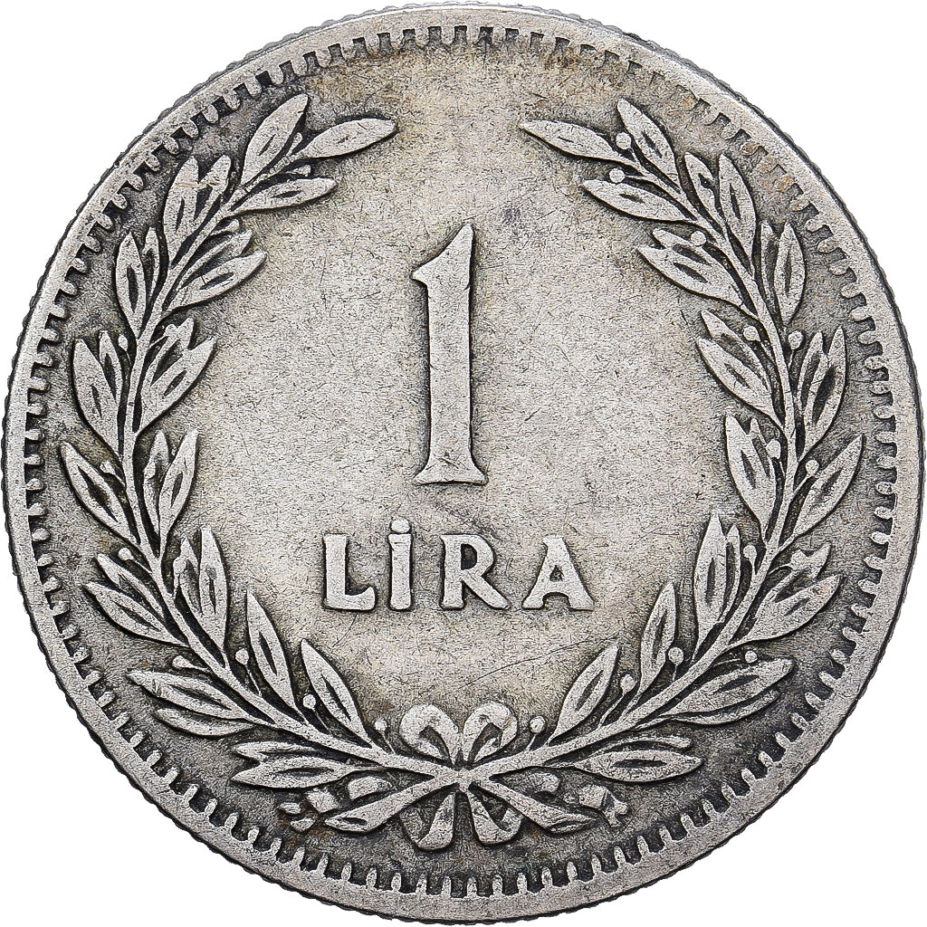 Turkey, Lira, 1947, Silver, VF(30-35), KM:883