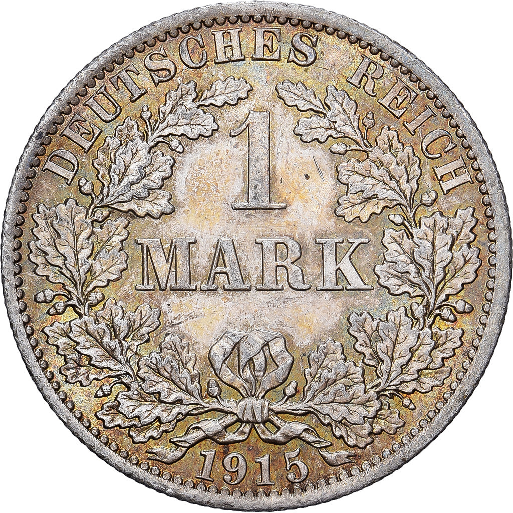 German Empire, Wilhelm II, Mark, 1915, Berlin, Silver, MS(60-62), KM:14