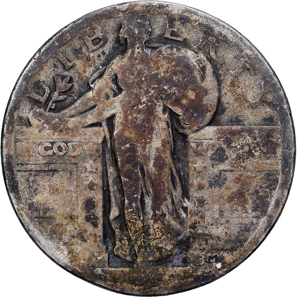 Estados Unidos, Quarter, San Francisco, Dollar Liberté, Plata, BC, KM:145