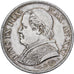 PAŃSTWO WATYKAŃSKIE, Pius IX, Lira, 1866, Rome, Srebro, AU(50-53), KM:1377.2
