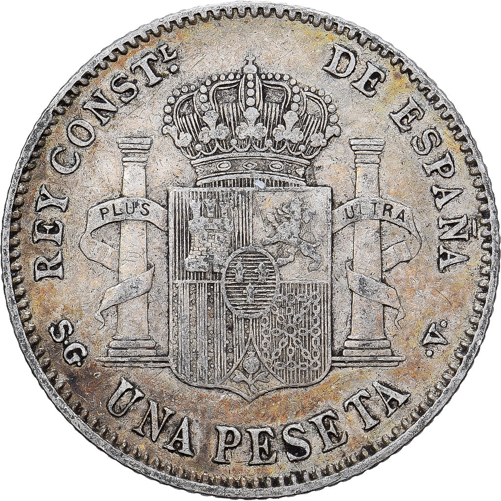 España, Alfonso XIII, Peseta, 1899, Madrid, Plata, MBC, KM:706