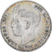 España, Alfonso XIII, Peseta, 1901, Madrid, Plata, BC+, KM:706