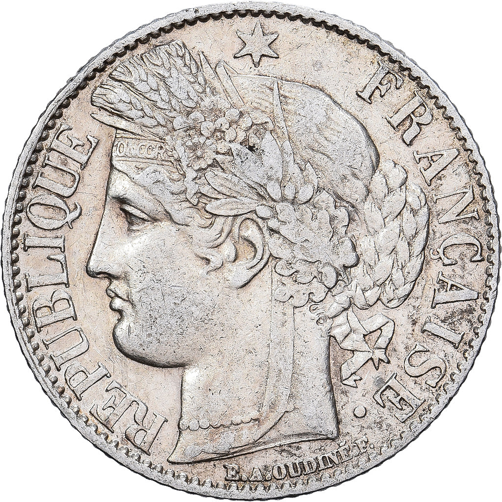 Francja, Franc, Cérès, 1888, Paris, Srebro, EF(40-45), Gadoury:465a