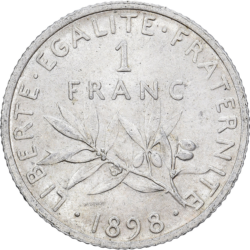 Francia, 1 Franc, 1898, Paris, Plata, MBC, Gadoury:467