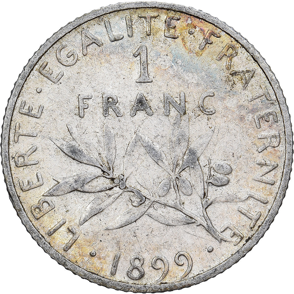 France, Franc, Semeuse, 1899, Paris, Silver, EF(40-45), Gadoury:467, KM:844.1