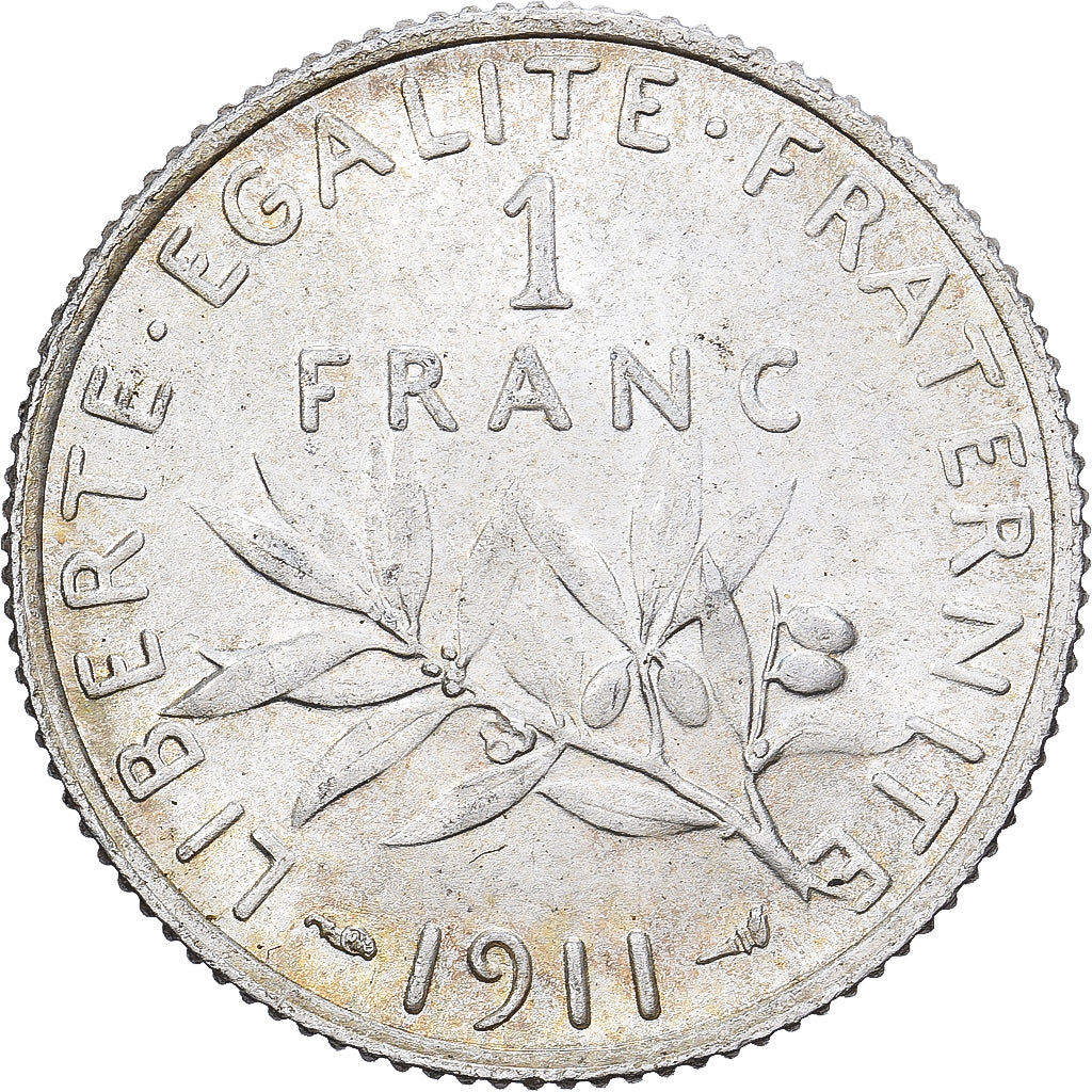 Frankreich, Franc, Semeuse, 1911, Paris, Silber, SS+, Gadoury:467, KM:844.1