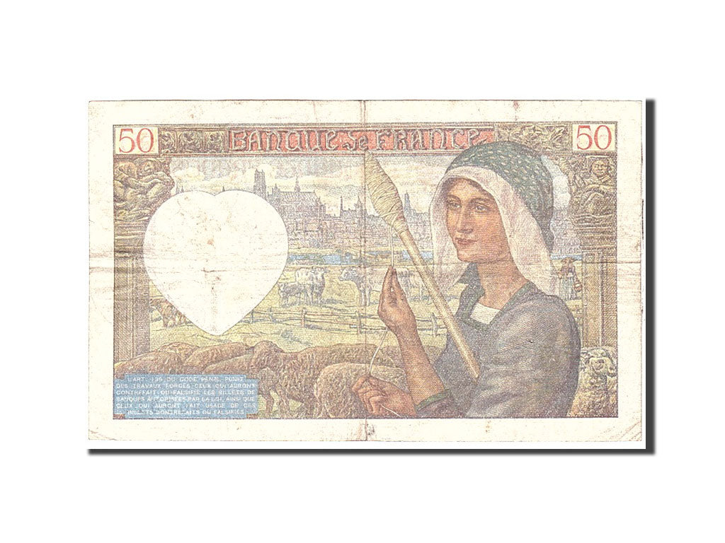 Banknote, France, 50 Francs, 1941, 1941-09-11, EF(40-45), KM:93