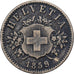 Svizzera, 20 Rappen, 1859, Bern, Biglione, MB+, KM:7