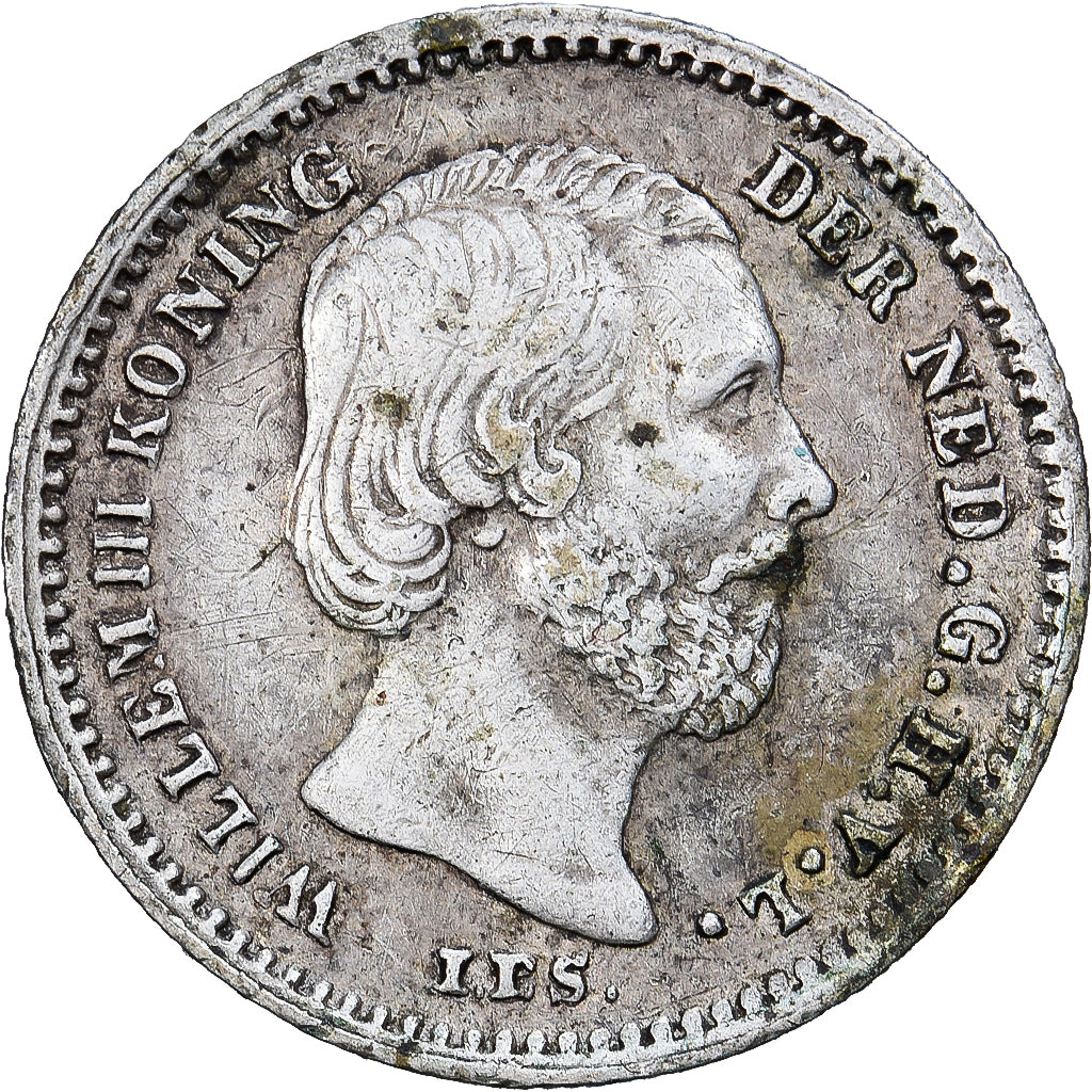 Niederlande, William III, 5 Cents, 1863, Silber, S+, KM:91
