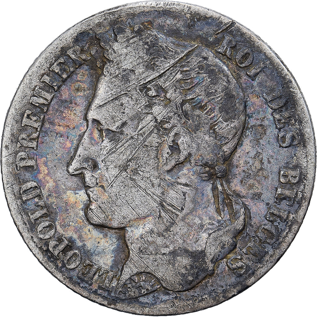 Belgium, Leopold I, 1/2 Franc, 1834, F(12-15), Silver, KM:6