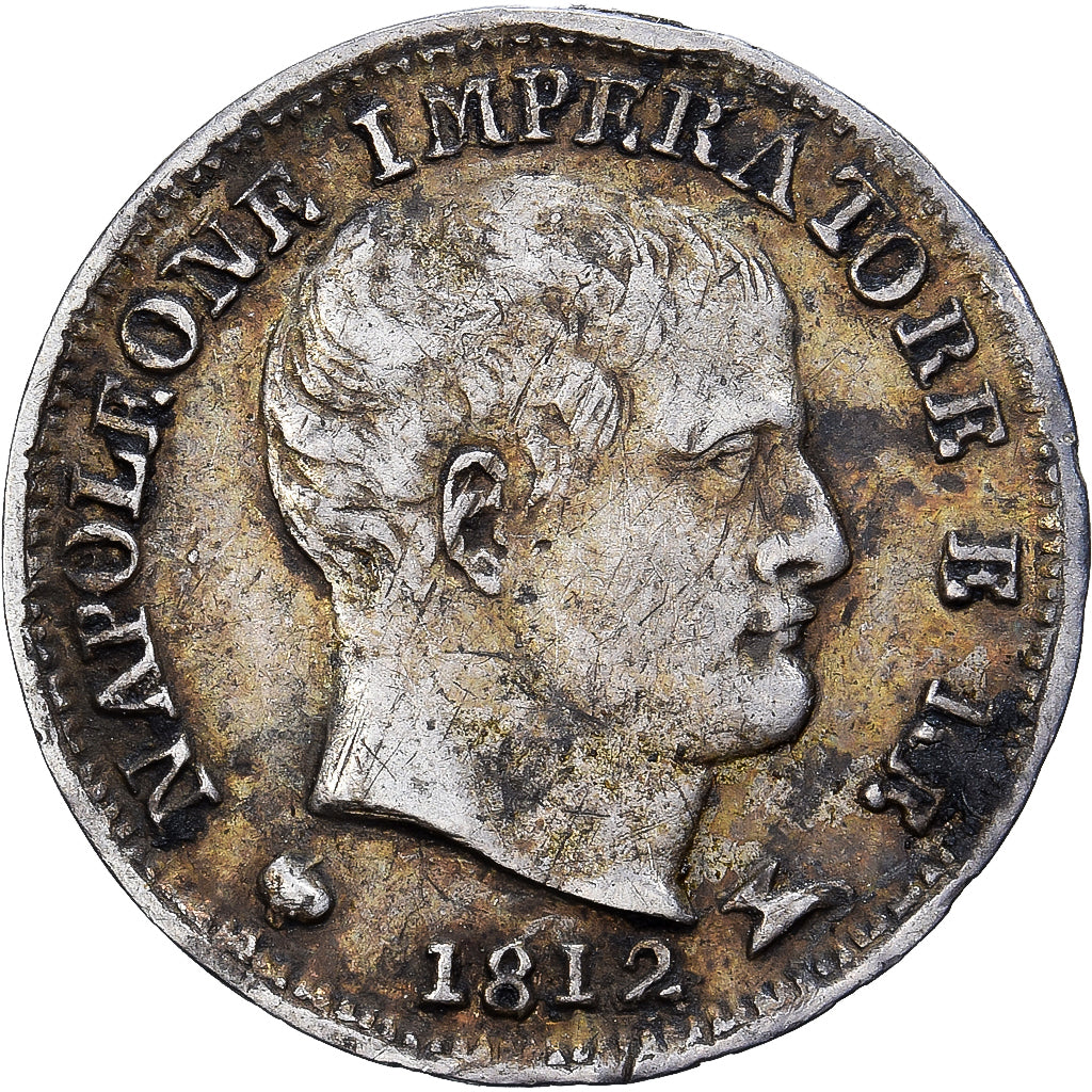 Estados italianos, KINGDOM OF NAPOLEON, Napoleon I, 5 Soldi, 1812, Milan, Plata