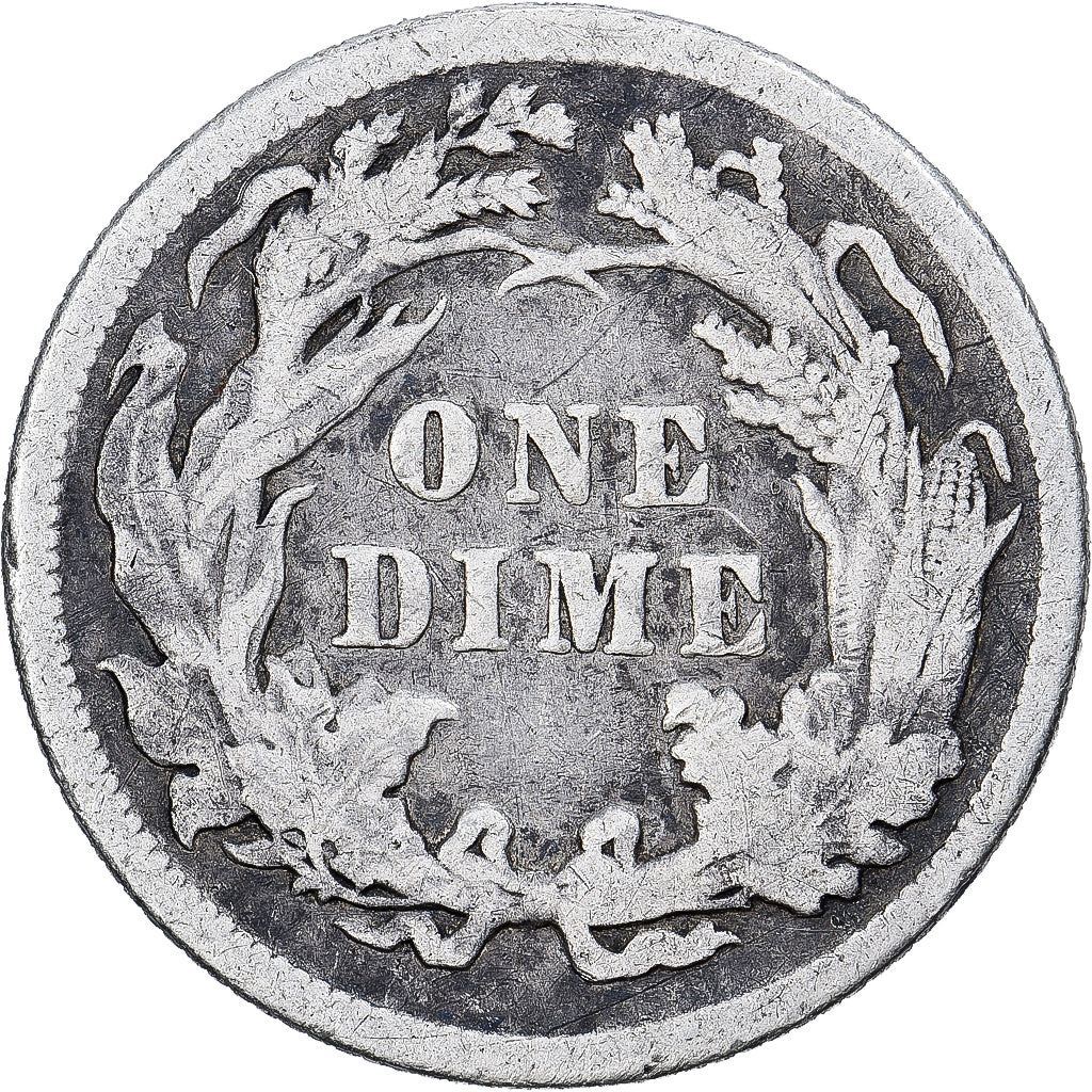 United States, Dime, Seated Liberty Dime, 1891, U.S. Mint, Silver, VF(30-35)