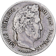 Francja, 1/4 Franc, Louis-Philippe, 1835, Paris, Srebro, VF(30-35), Gadoury:355