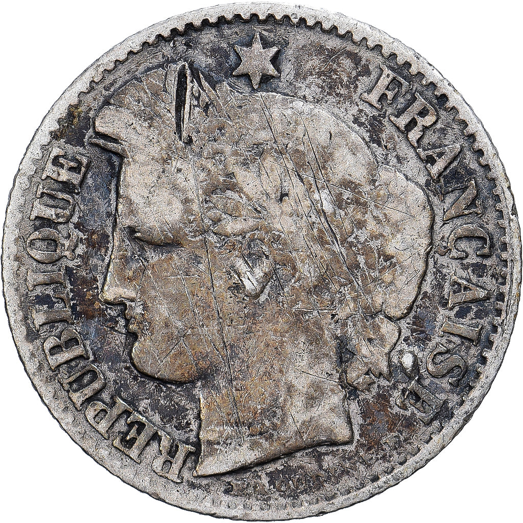 Frankrijk, 20 Centimes, Cérès, 1851, Paris, Zilver, FR, Gadoury:303, KM:758.1