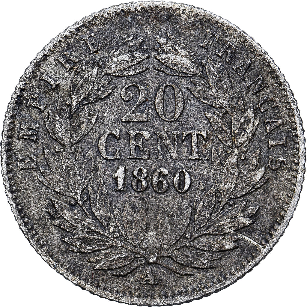 Münze, Frankreich, Napoleon III, Napoléon III, 20 Centimes, 1860, Paris, S