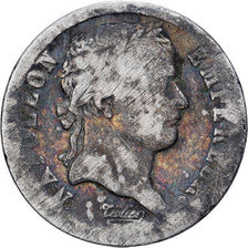 França, Napoleon I, Demi Franc, 1808, Paris, Prata, F(12-15), Gadoury:398