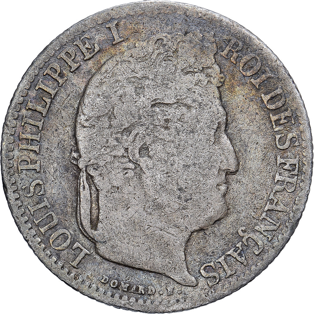 Francia, 1/2 Franc, Louis-Philippe, 1838, Paris, Plata, BC+, Gadoury:408, Le