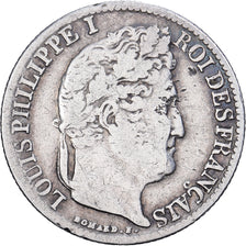 Francja, 1/2 Franc, Louis-Philippe, 1841, Paris, Srebro, VF(20-25), Gadoury:408