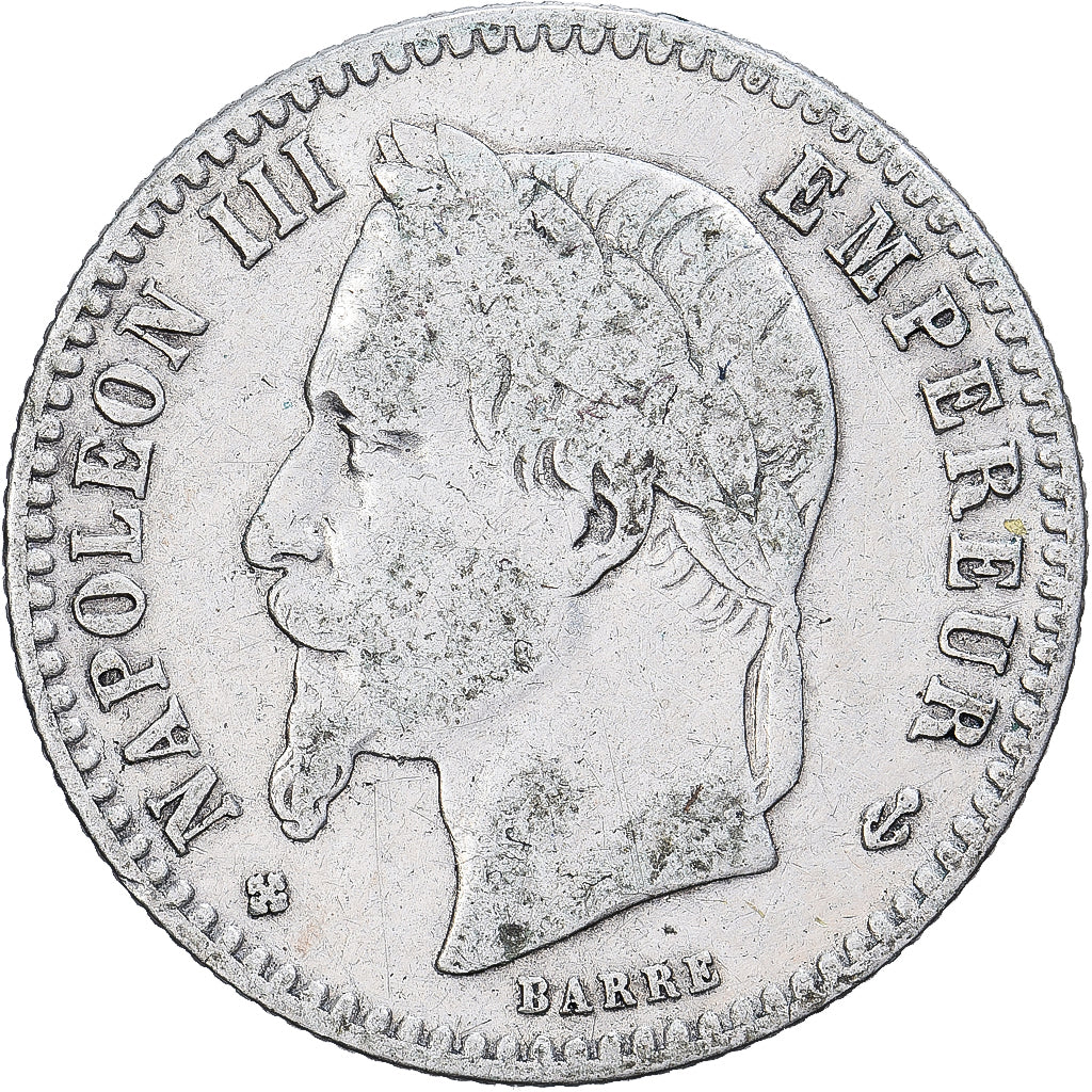 Francja, 50 Centimes, Napoléon III, 1864, Strasbourg, Srebro, VF(30-35)