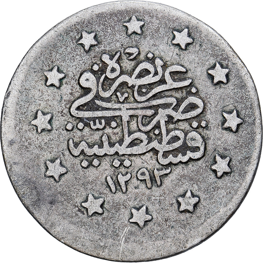 Türkei, Abdul Hamid II, Kurush, AH 1293/27 / 1902, Qustantiniyah, Silber, S