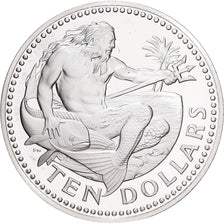 Moneta, Barbados, 10 Dollars, 1973, Franklin Mint, Proof, FDC, Argento, KM:17a