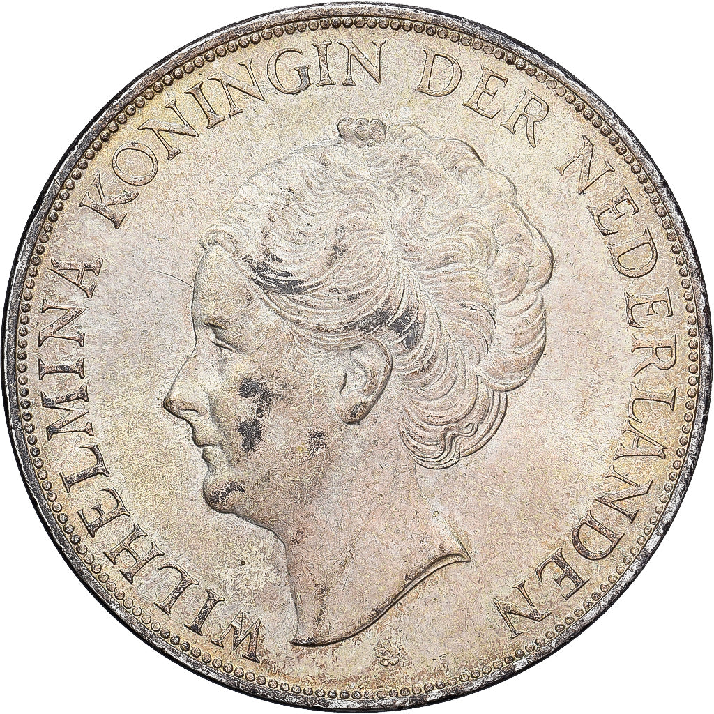Pays-Bas, Wilhelmina I, 2-1/2 Gulden, 1938, Argent, TTB+, KM:165