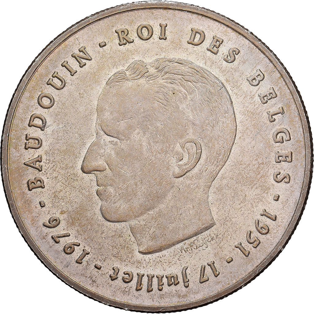 Belgia, 250 Francs, 250 Frank, 1976, Srebro, EF(40-45), KM:157.1
