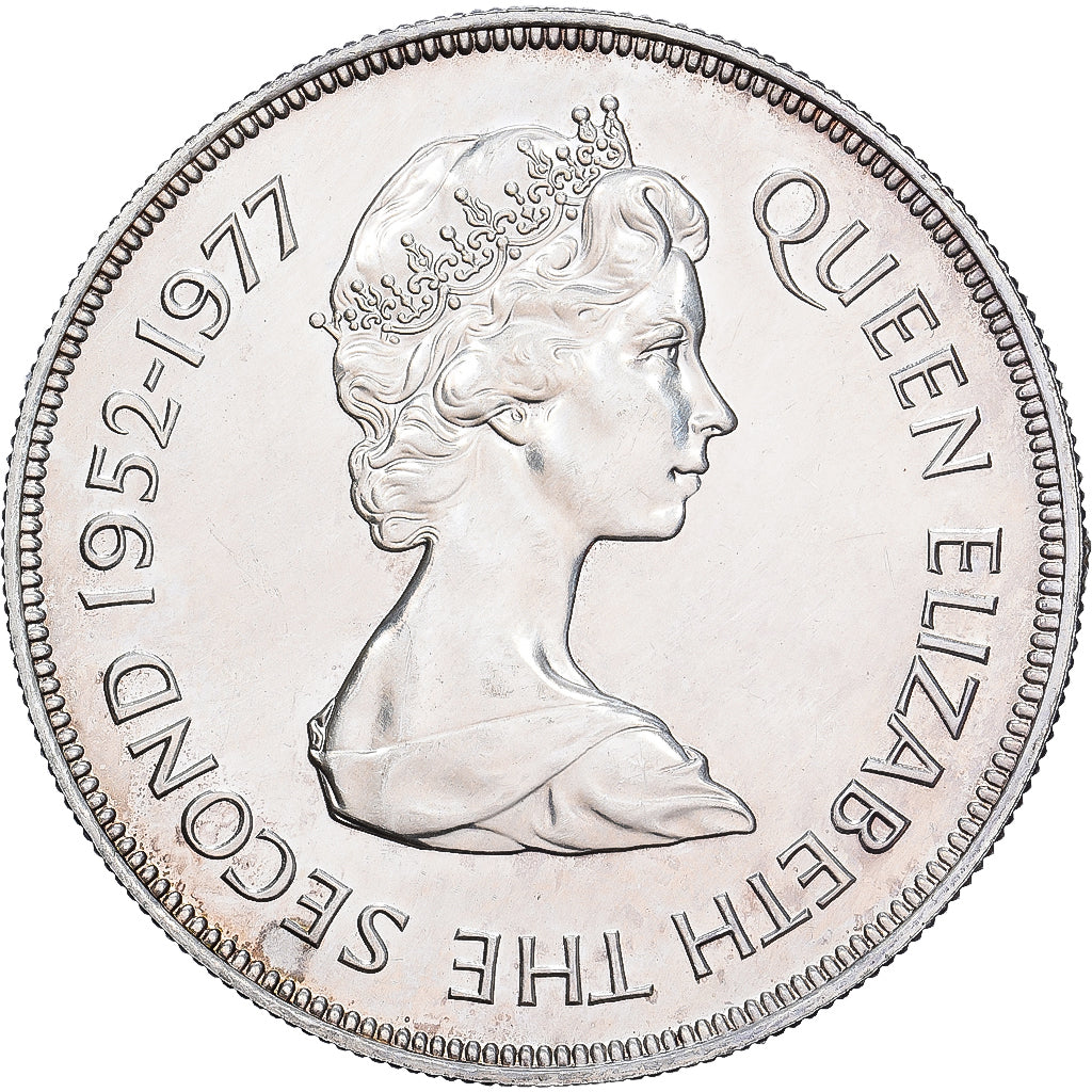 Mauritius, 25 Rupees, 1977, Silber, SS+, KM:43