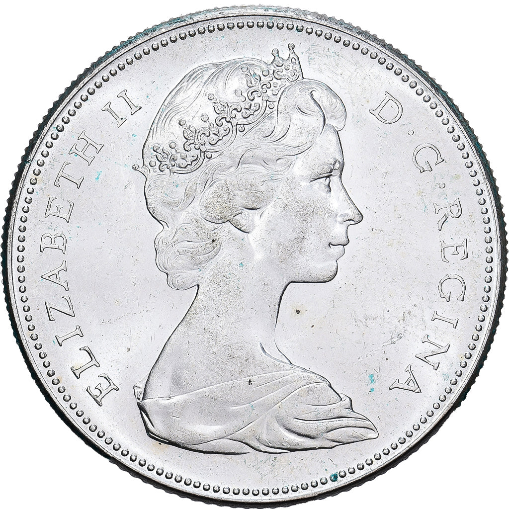 Canadá, Elizabeth II, Dollar, 1967, Royal Canadian Mint, Prata, AU(55-58)