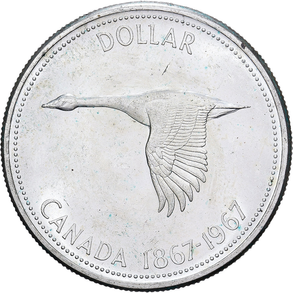 Canadá, Elizabeth II, Dollar, 1967, Royal Canadian Mint, Prata, AU(55-58)
