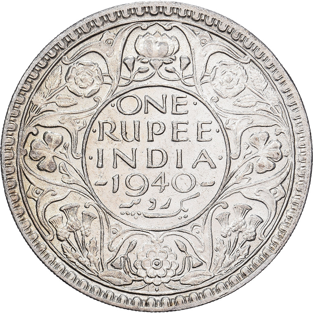 British India, George VI, Rupee, 1940, Mumbai, Silver, EF(40-45), KM:556