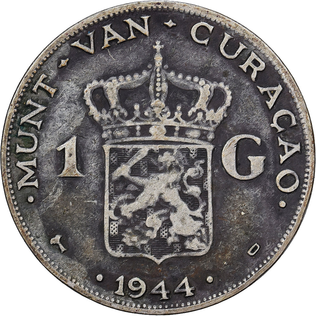 Curaçao, Gulden, 1944, Silver, F(12-15), KM:45