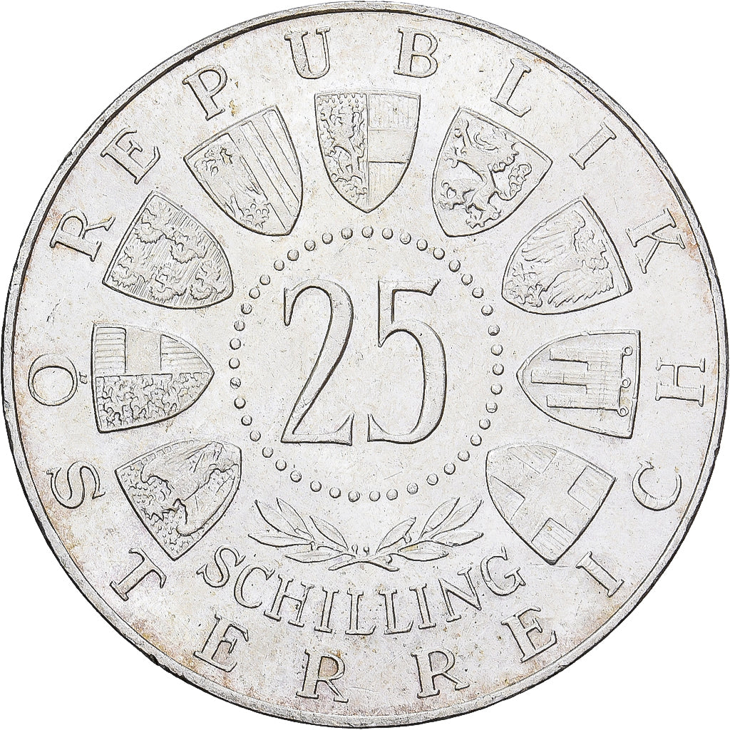 Austria, 25 Schilling, 1961, Silver, AU(55-58), KM:2891