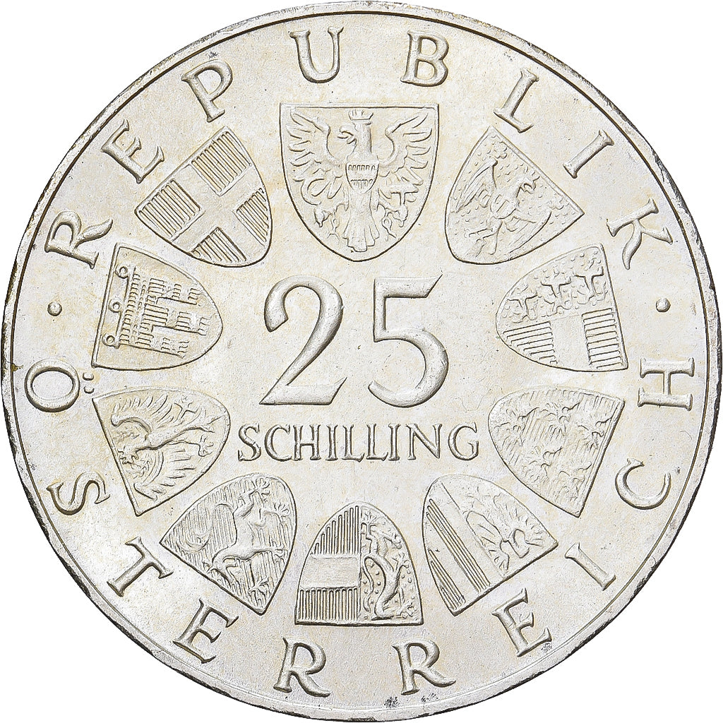 Austria, 25 Schilling, 1968, Silver, AU(55-58), KM:2903