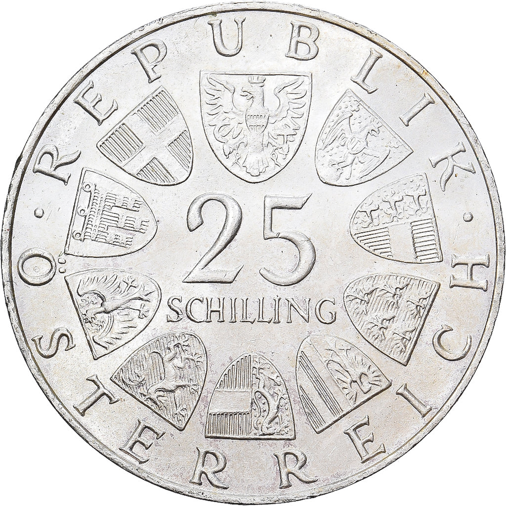 Austria, 25 Schilling, 1969, Silver, AU(55-58), KM:2905