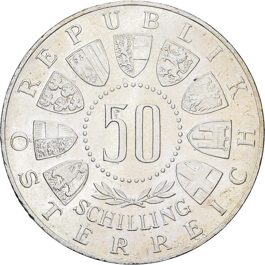 Münze, Österreich, 50 Schilling, 1963, UNZ, Silber, KM:2894