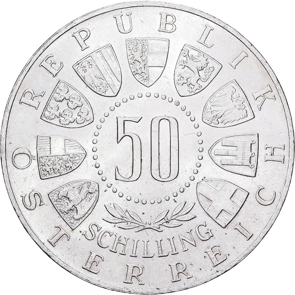 Coin, Austria, 50 Schilling, 1964, MS(60-62), Silver, KM:2896