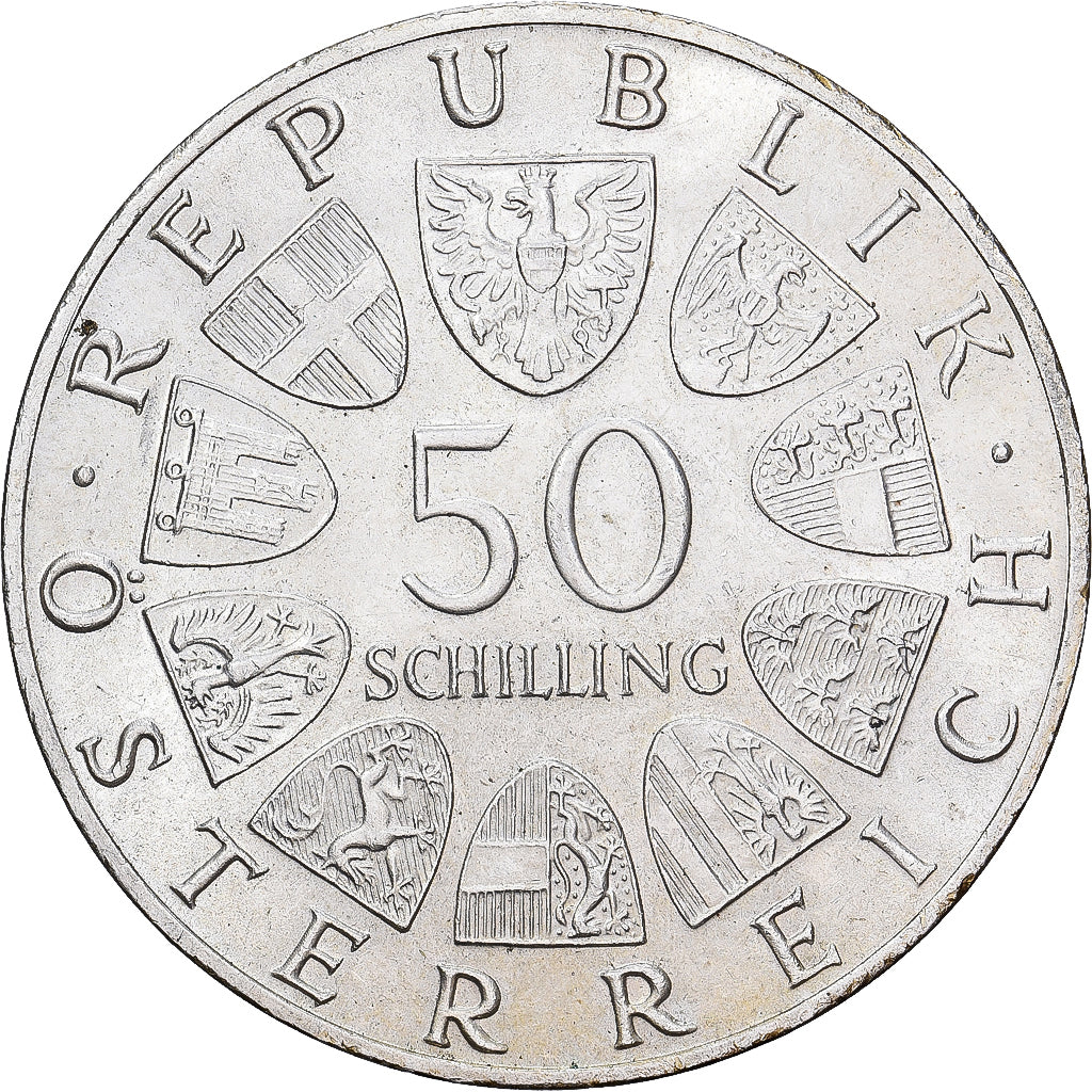 Austria, 50 Schilling, National Bank, 1966, Silver, AU(55-58), KM:2900